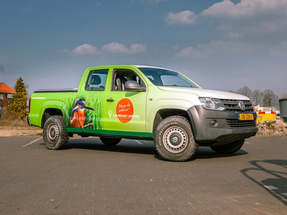 Wagenpark belettering Zuid-Hollands Landschap.
Volkswagen Amarok