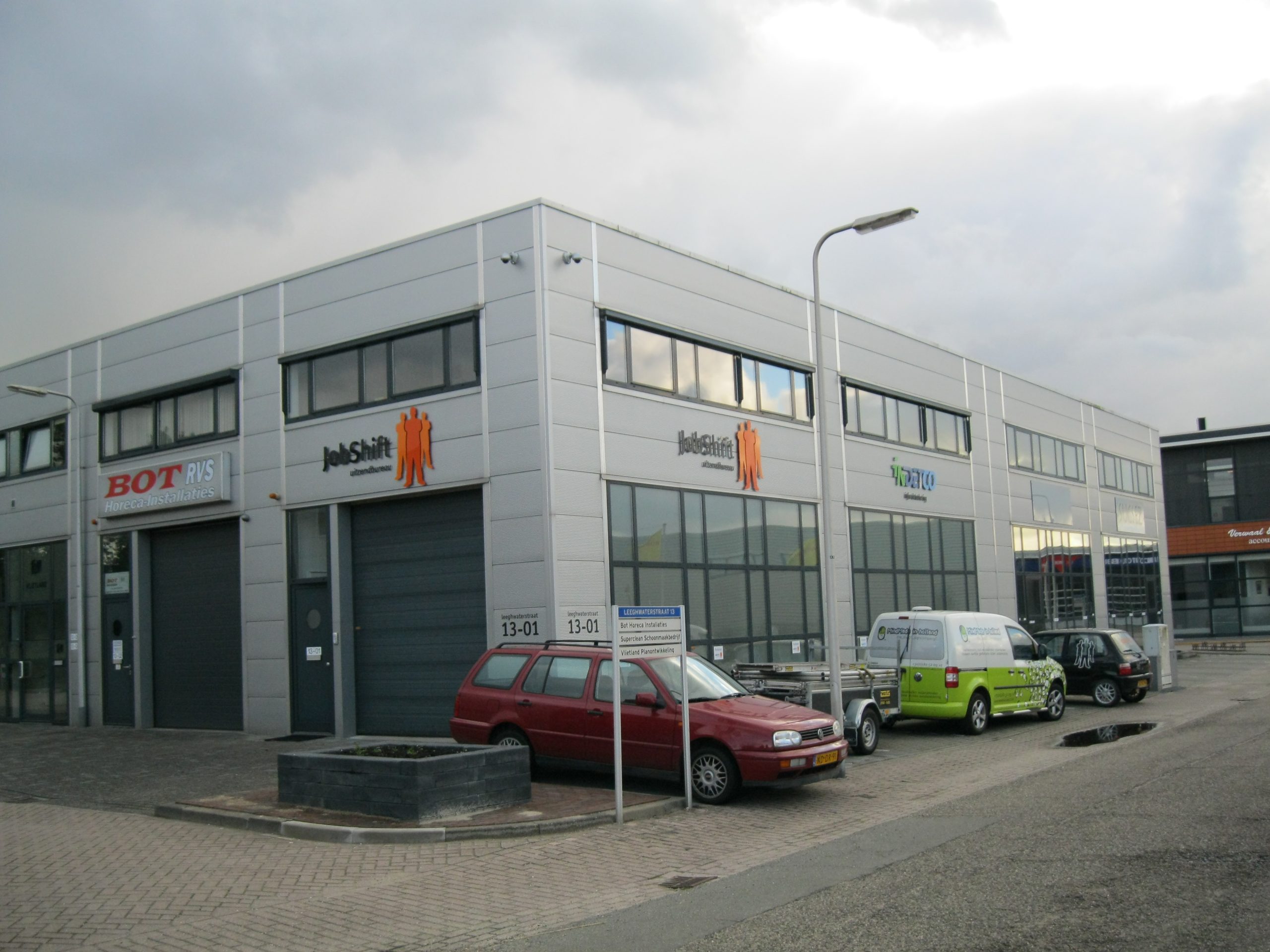 Gevelreclames Jobshift en Indetco Reeuwijk